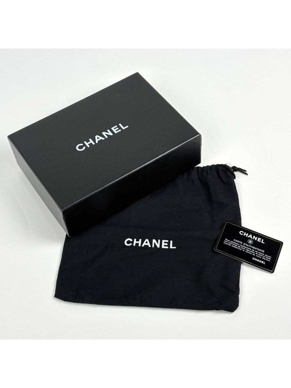 Chanel Logo Che Handbag Pouch Leather Black - Picture 8 of 8